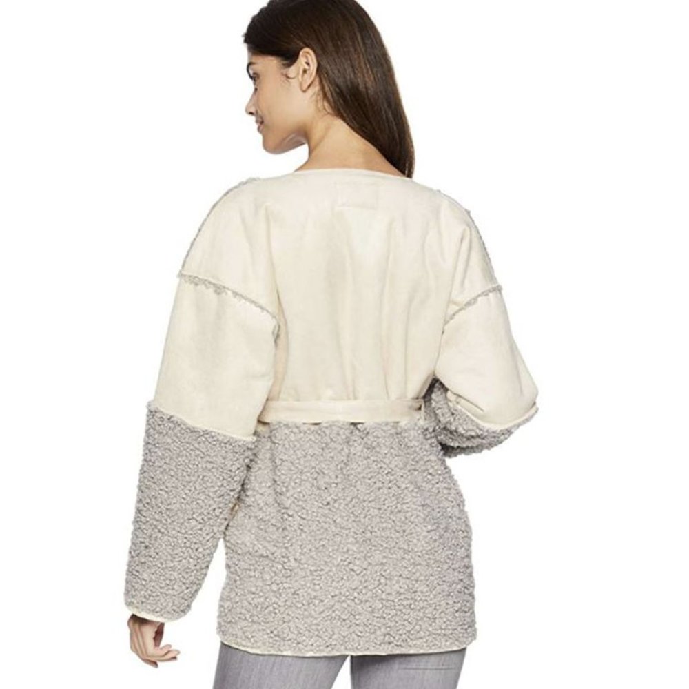 Lucky Brand NWT Women's Mixed Sherpa Jacket - Picture 3 of 9